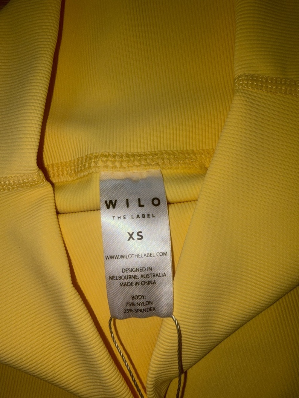 Wilo High-Rise Lemon Yellow Bike Shorts - Picture 3 of 4